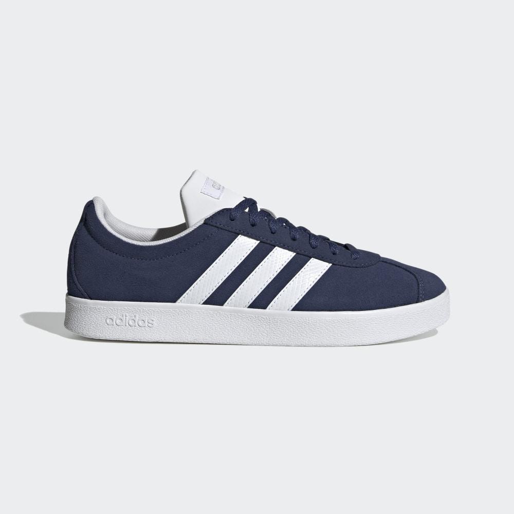 Adidas Women's VL Court 2.0 Skate Shoes Indigo/White/Silver Ireland EG4107